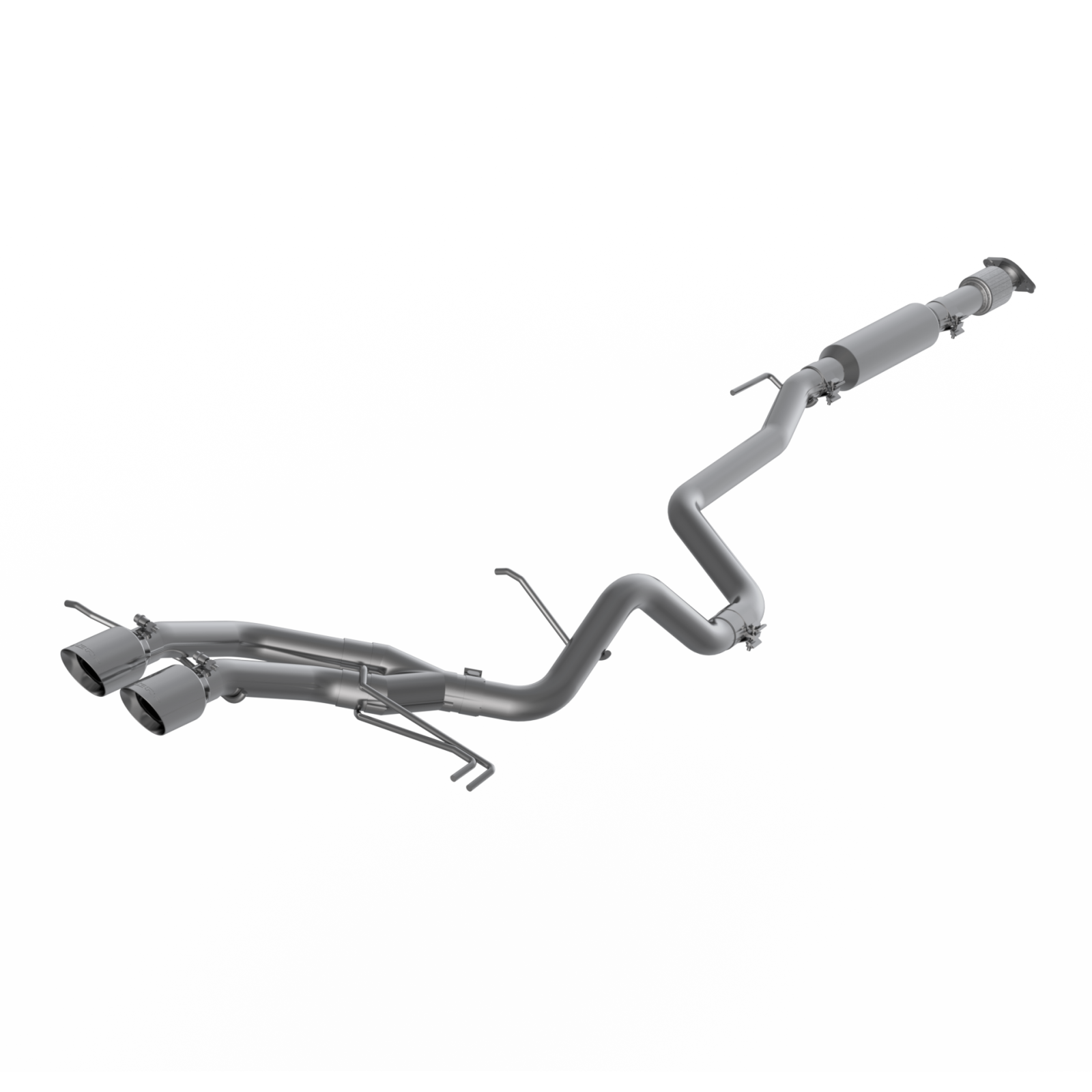 MBRP S4703304 - 2.5 Inch Cat Back Exhaust System Dual Exit For 13-18 Hyundai Veloster Turbo T304 Stainless Steel With Tips MBRP