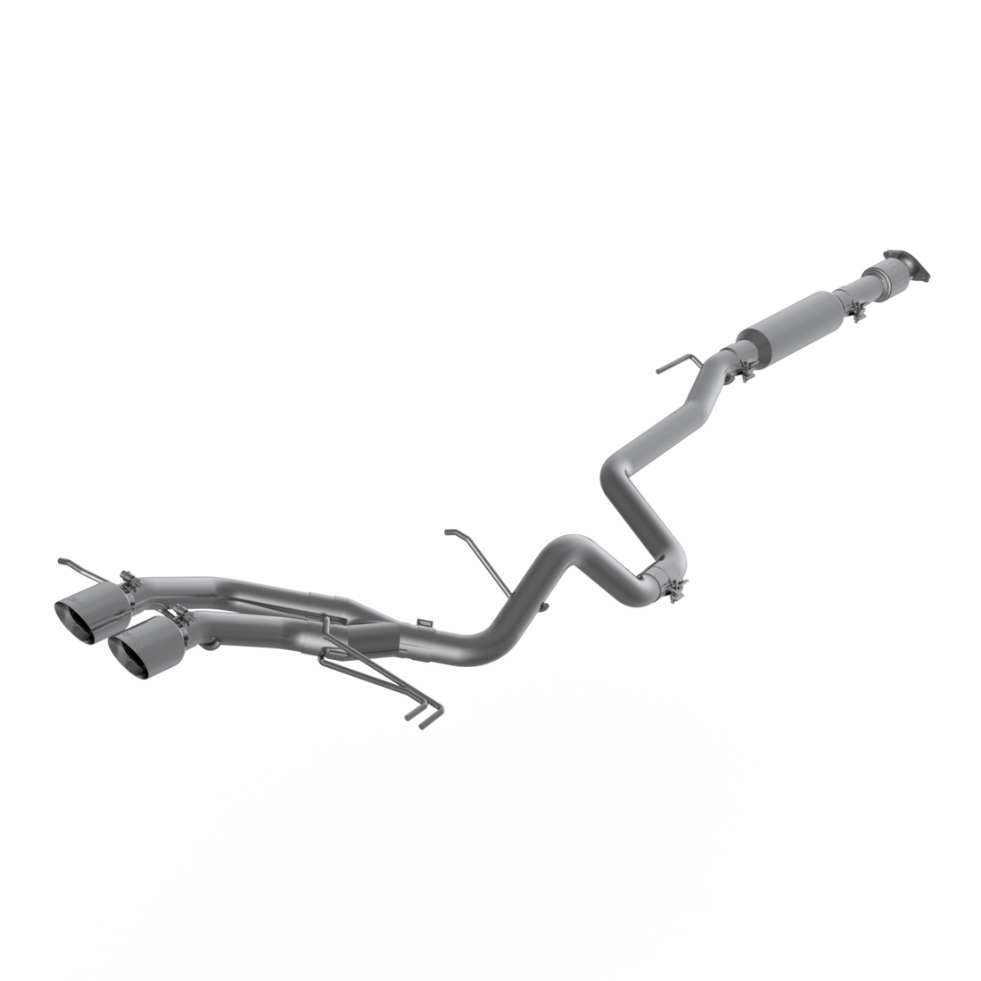 MBRP S4703AL - 2.5 Inch Cat Back Exhaust System Dual Exit For 13-18 Hyundai Veloster Turbo Aluminized Steel With Tips MBRP