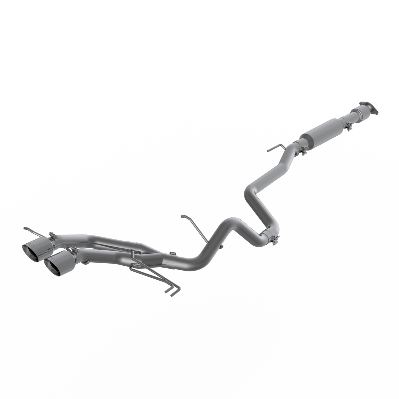 MBRP S4703AL - 2.5 Inch Cat Back Exhaust System Dual Exit For 13-18 Hyundai Veloster Turbo Aluminized Steel With Tips MBRP