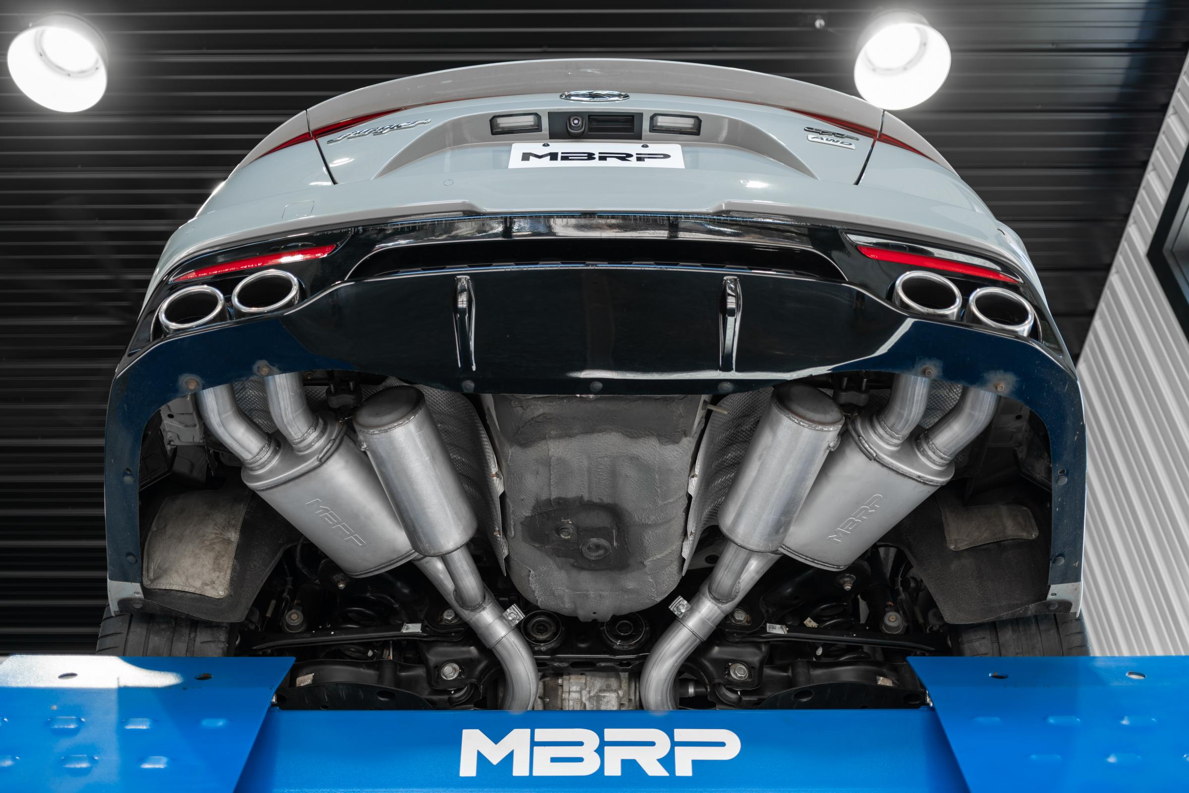 MBRP S4704AL - Kia 2.5 Inch Cat Back Exhaust System Dual Rear Exit For 18-21 Kia Stinger 3.3L RWD/AWD Armor Lite MBRP 5