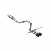 MBRP S47053CF 3 Inch Cat Back Dual Split Center Rear Exit T304 Stainless Steel Carbon Fiber Tips