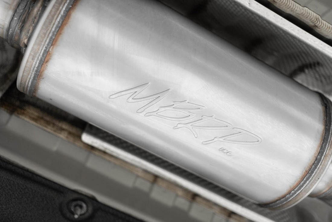 MBRP S47053CF 3 Inch Cat Back Dual Split Center Rear Exit T304 Stainless Steel Carbon Fiber Tips