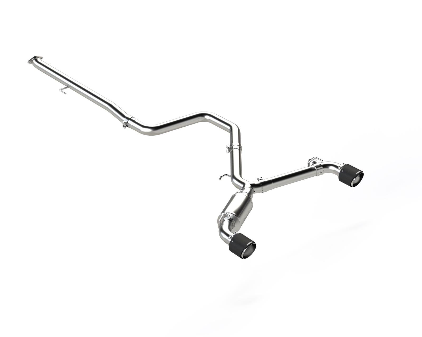 MBRP S47073CF T304 Stainless Steel 3 Inch Cat-Back Dual Split Rear with Carbon Fiber Tips Active Exhaust