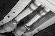 MBRP S4708304 2.5 Inch Cat-Back Dual Split Rear Quad Outlet T304 Stainless Steel Active Exhaust