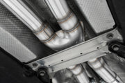 MBRP S4708304 2.5 Inch Cat-Back Dual Split Rear Quad Outlet T304 Stainless Steel Active Exhaust