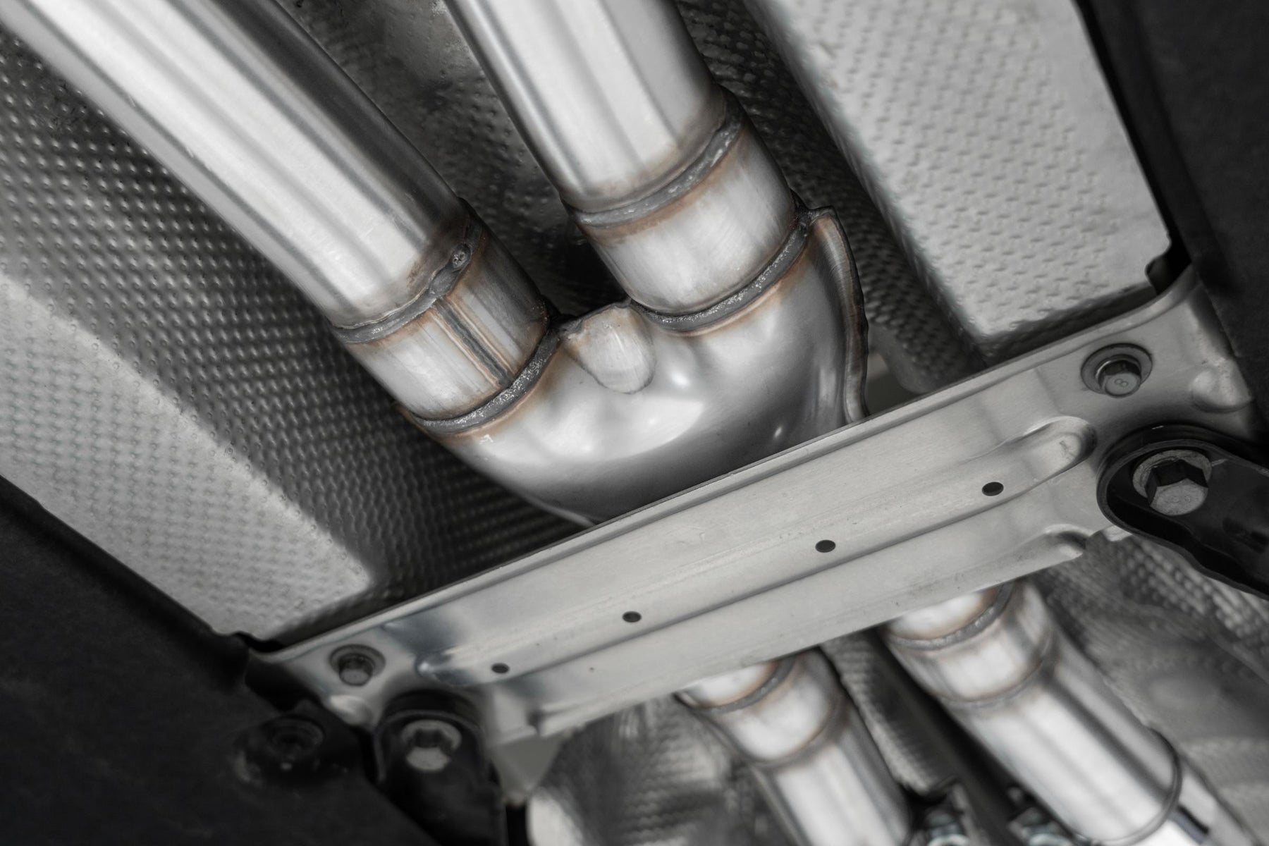 MBRP S4708304 2.5 Inch Cat-Back Dual Split Rear Quad Outlet T304 Stainless Steel Active Exhaust