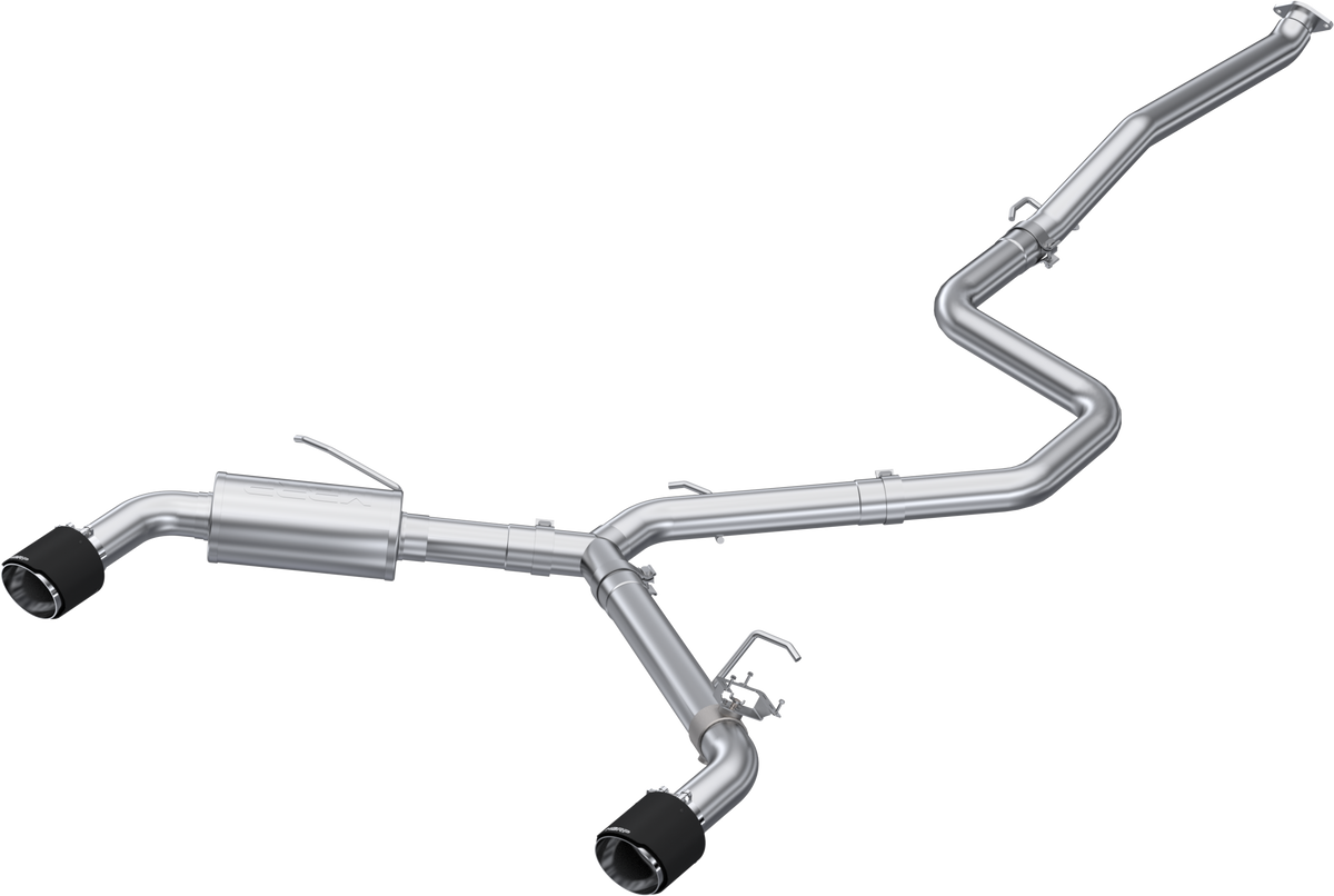 MBRP S47103CF T304 Stainless Steel 3 Inch Cat-Back Dual Split Rear Carbon Fiber Tips