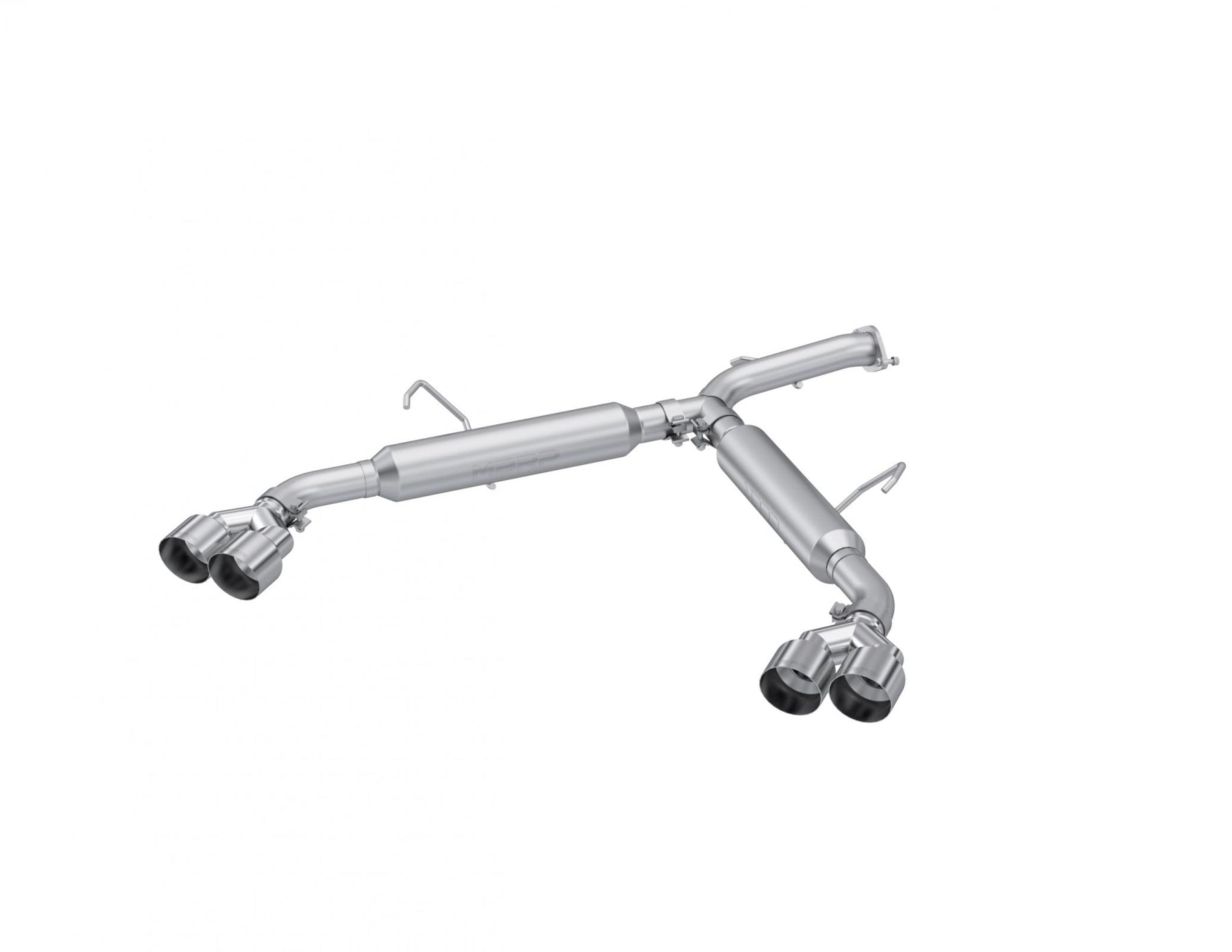 MBRP S4711AL 2.5 Inch Axle-Back Exhaust System Armor Lite Aluminized Steel Dual Quad Tips