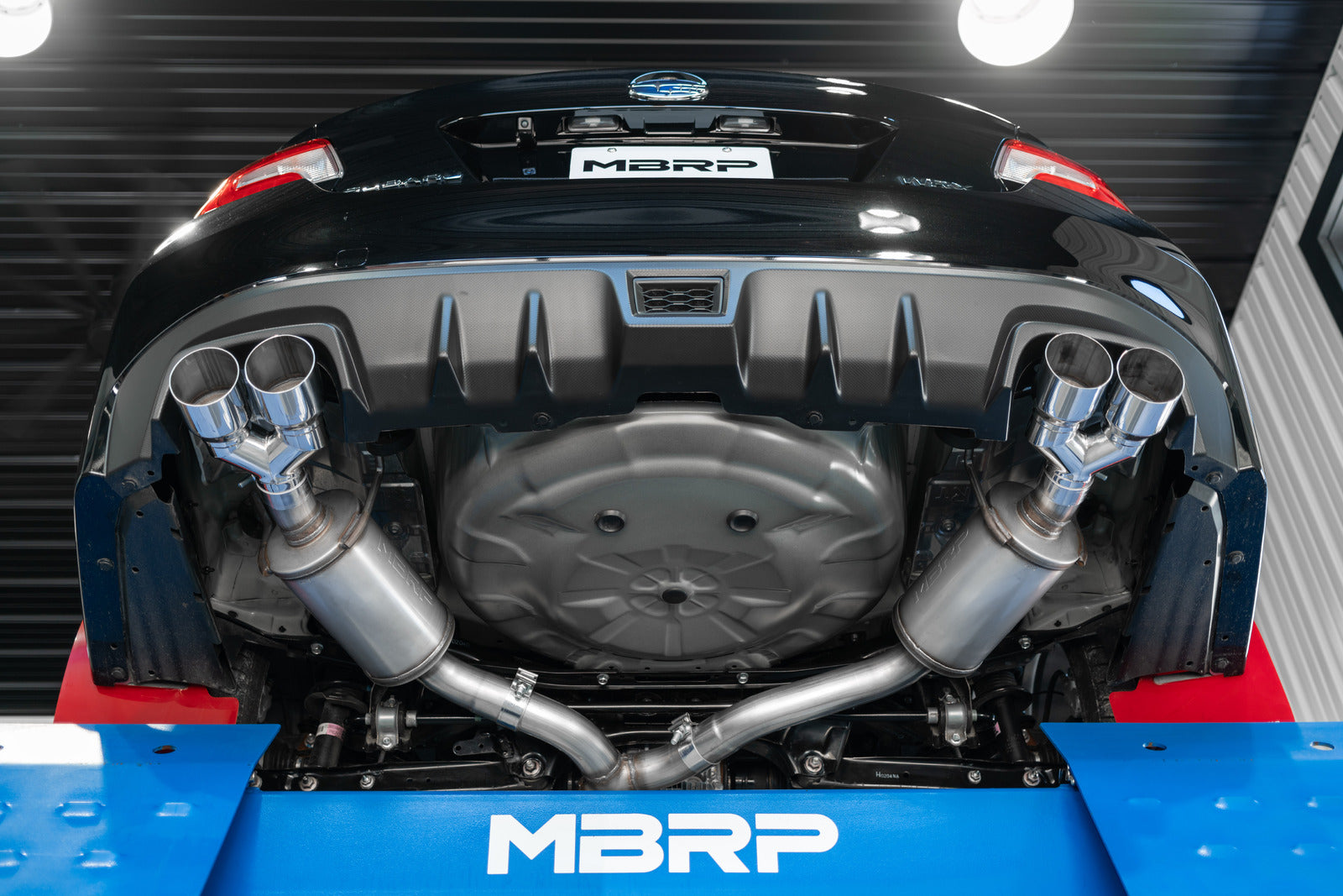 MBRP S4800304 - Subaru 3 Inch Cat Back Exhaust System Dual Split Rear-Quad Tips For 11-21 Subaru Impreza WRX Armor Pro MBRP