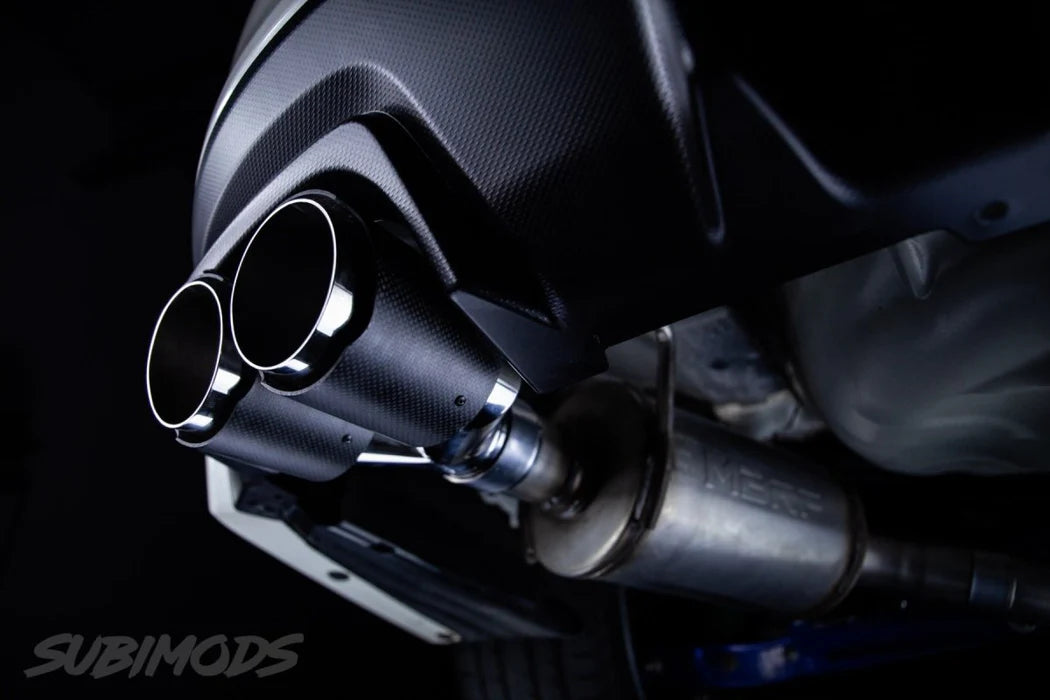 MBRP S48003CF Armor Pro 3 Inch Cat Back Exhaust System Dual Split Rear-Quad Carbon Fiber Tips