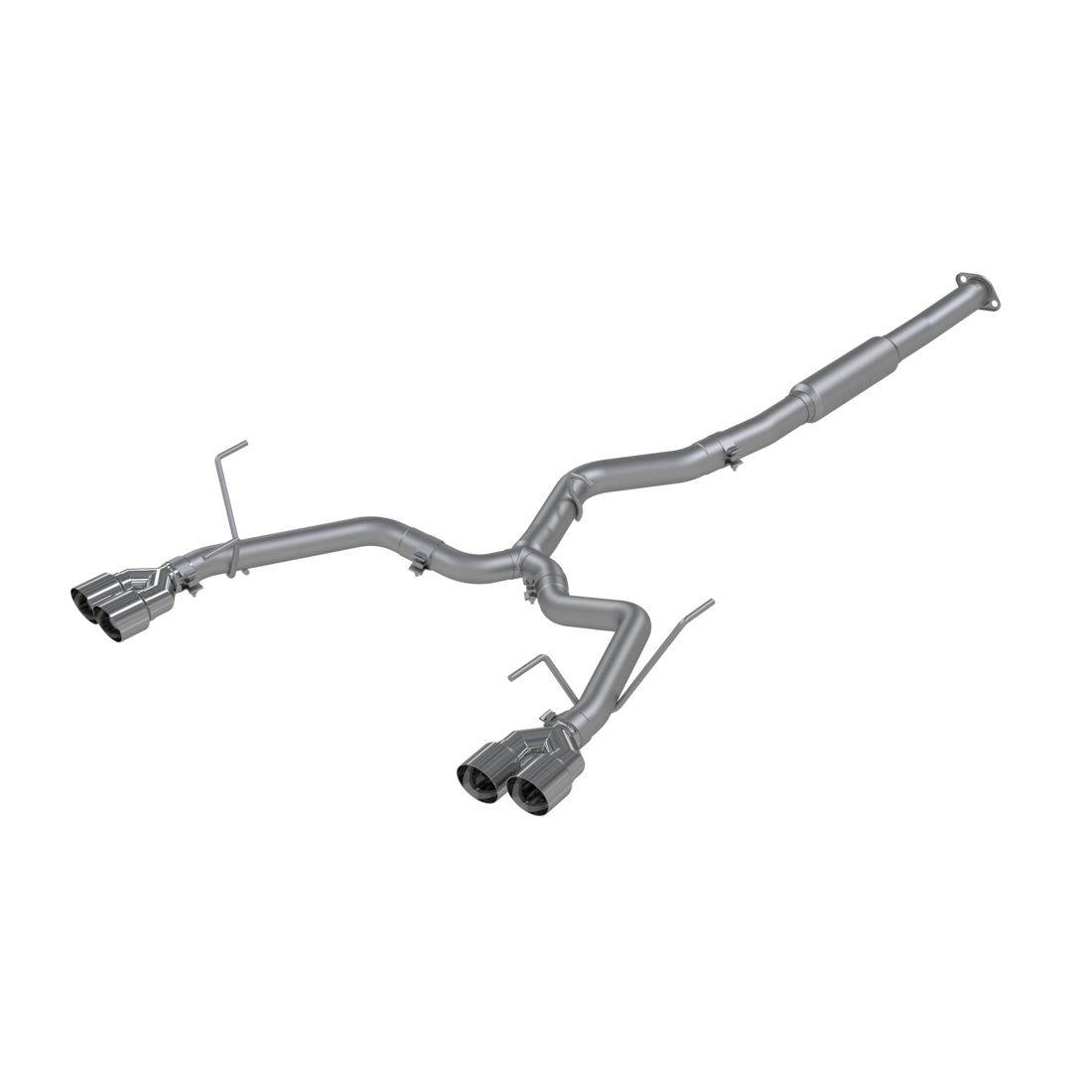 MBRP S4802304 - Subaru 3 Inch Cat Back Exhaust System Dual Split Rear-Quad Tips For 11-21 Subaru Impreza WRX Armor Pro MBRP