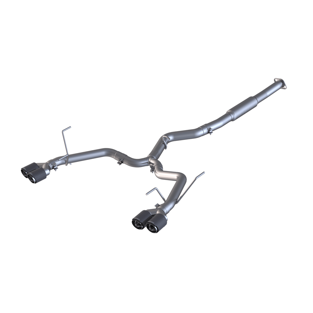 MBRP S48023CF Armor Pro 3 Inch Cat Back Exhaust System Dual Split Rear-Quad Carbon Fiber Tips