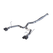 MBRP S48023CF Armor Pro 3 Inch Cat Back Exhaust System Dual Split Rear-Quad Carbon Fiber Tips