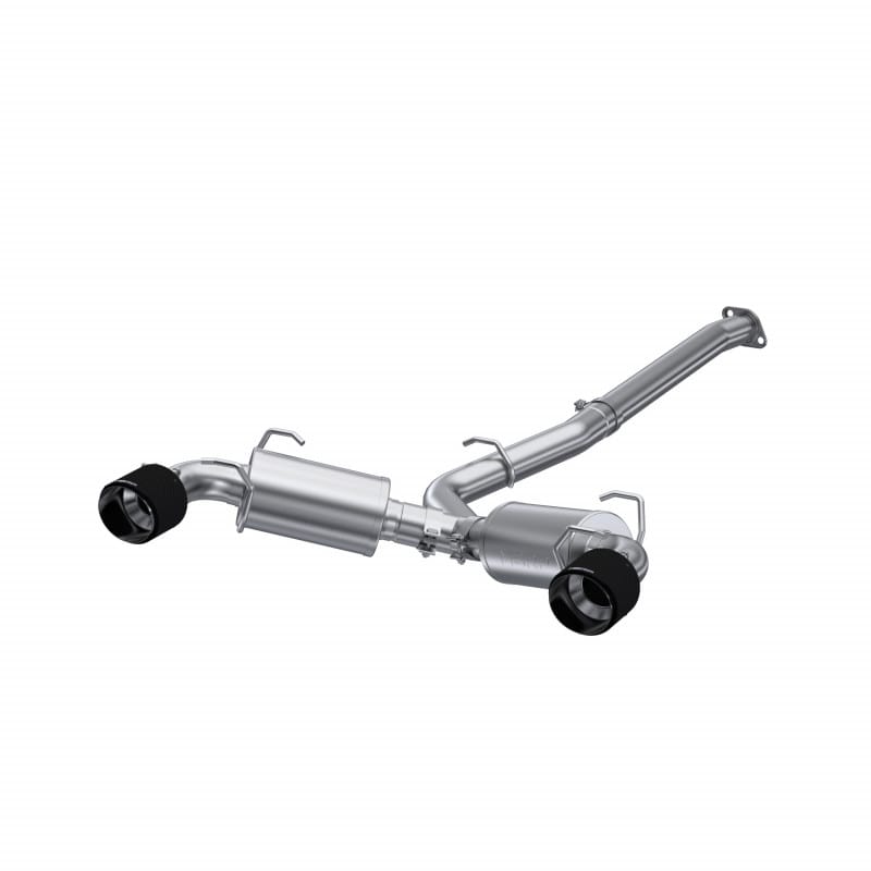 MBRP NA MBRP S48043CF - 13-up Subaru BRZ 17-up Toyota GR86 and 13-16 Scion FR-S T304 3 Inch Cat-Back Dual Split Rear Side Exit with Carbon Fiber Tips MBRP