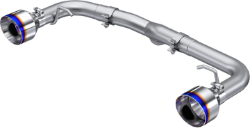 MBRP S48053BE 2.5 Inch T304 Stainless Steel Axle-Back Dual Split Rear Burnt End Tips