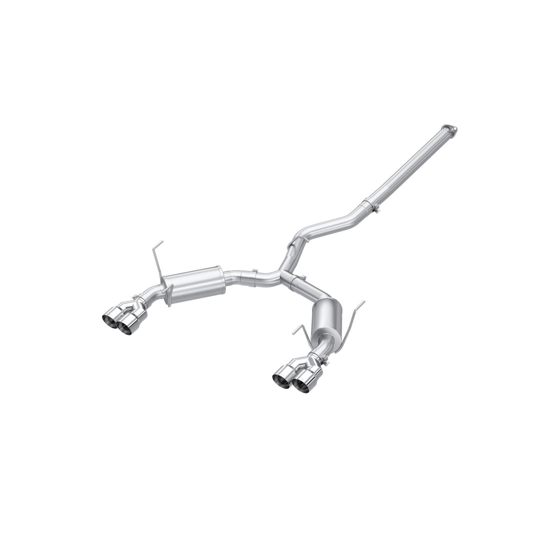 MBRP S4807304 - 22-Up Subaru WRX 2.4L T304 Stainless Steel 3 Inch Cat-Back Dual Split Rear Quad Tips Street Profile MBRP