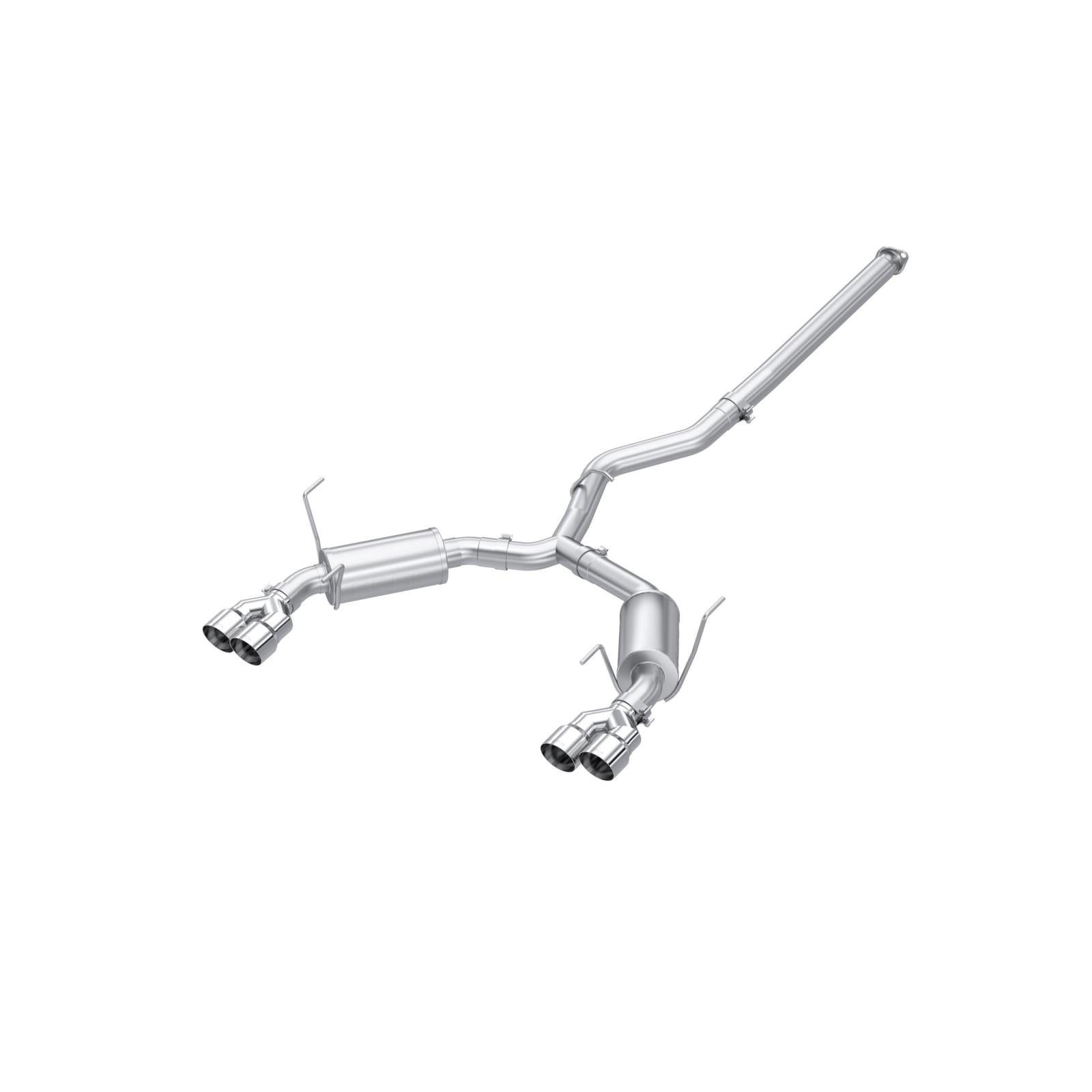 MBRP S4807304 - 22-Up Subaru WRX 2.4L T304 Stainless Steel 3 Inch Cat-Back Dual Split Rear Quad Tips Street Profile MBRP
