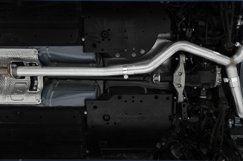 MBRP S48073CF T304 Stainless Steel 3 Inch Cat-Back Dual Split Rear Quad Carbon Fiber Tips