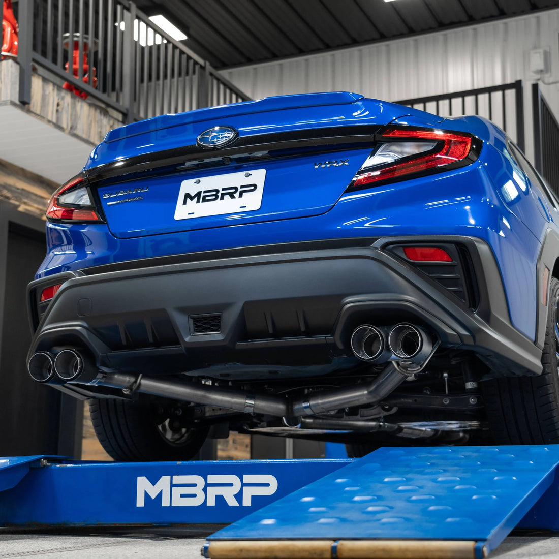 MBRP S4808304 - 22-Up Subaru WRX 2.4L T304 Stainless Steel 3 Inch Cat-Back Dual Split Rear Quad Tips Race Profile MBRP