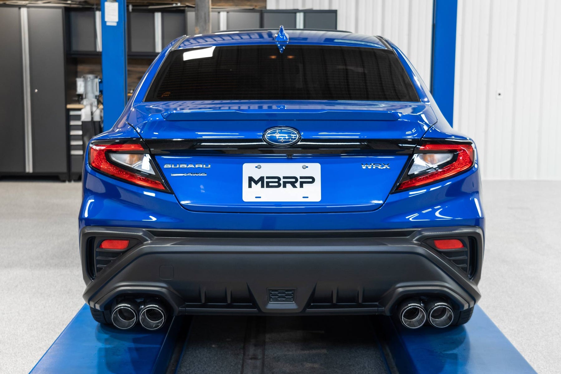 MBRP S4808304 - 22-Up Subaru WRX 2.4L T304 Stainless Steel 3 Inch Cat-Back Dual Split Rear Quad Tips Race Profile MBRP