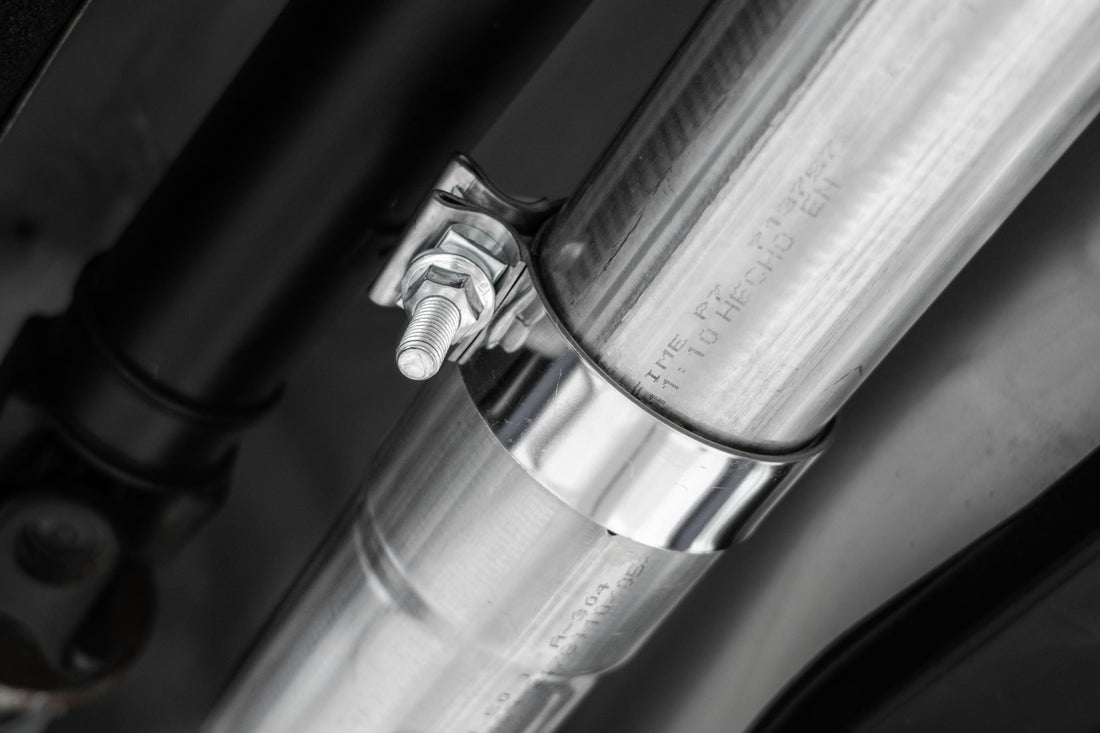 MBRP S48083CF T304 Stainless Steel 3 Inch Cat-Back Dual Split Rear Quad Carbon Fiber Tips Race Profile
