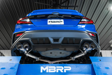 MBRP S48103CF - 22-Up Subaru WRX 2.4L T304 Stainless Steel 2.5 Inch Axle-back Dual Split Rear Quad CF Tips MBRP 2