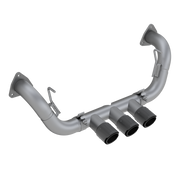 MBRP S49003CF Armor Pro 2.5 Inch Cat Back Triple Rear Exit T304 Stainless Steel Carbon Fiber Tips Exhaust System