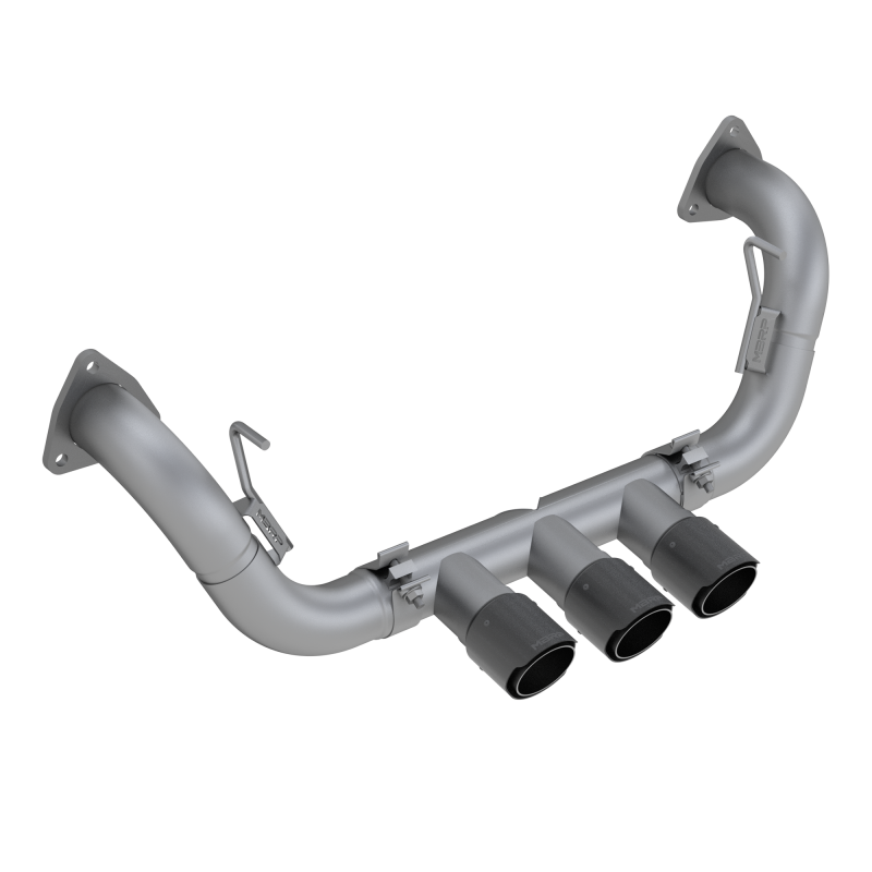 MBRP S49003CF Armor Pro 2.5 Inch Cat Back Triple Rear Exit T304 Stainless Steel Carbon Fiber Tips Exhaust System