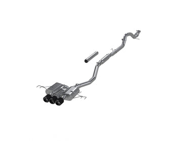 MBRP S49023CF - 23-Up Honda Civic Type R 2.0L 3 Inch Cat-Back Exhaust System Armor Pro T304 Stainless Steel Triple Center Outlet with Carbon Fiber Tips Active Exhaust MBRP 1