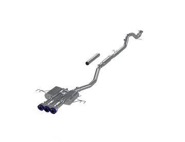 MBRP S49043BE Cat-Back Exhaust System 3 Inch T304 Stainless Steel Triple Center Outlet Burnt End Tips