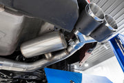MBRP S49063CF Armor Lite 3 Inch Cat-Back 2.5 Inch Dual Split Rear Quad Carbon Fiber Tips
