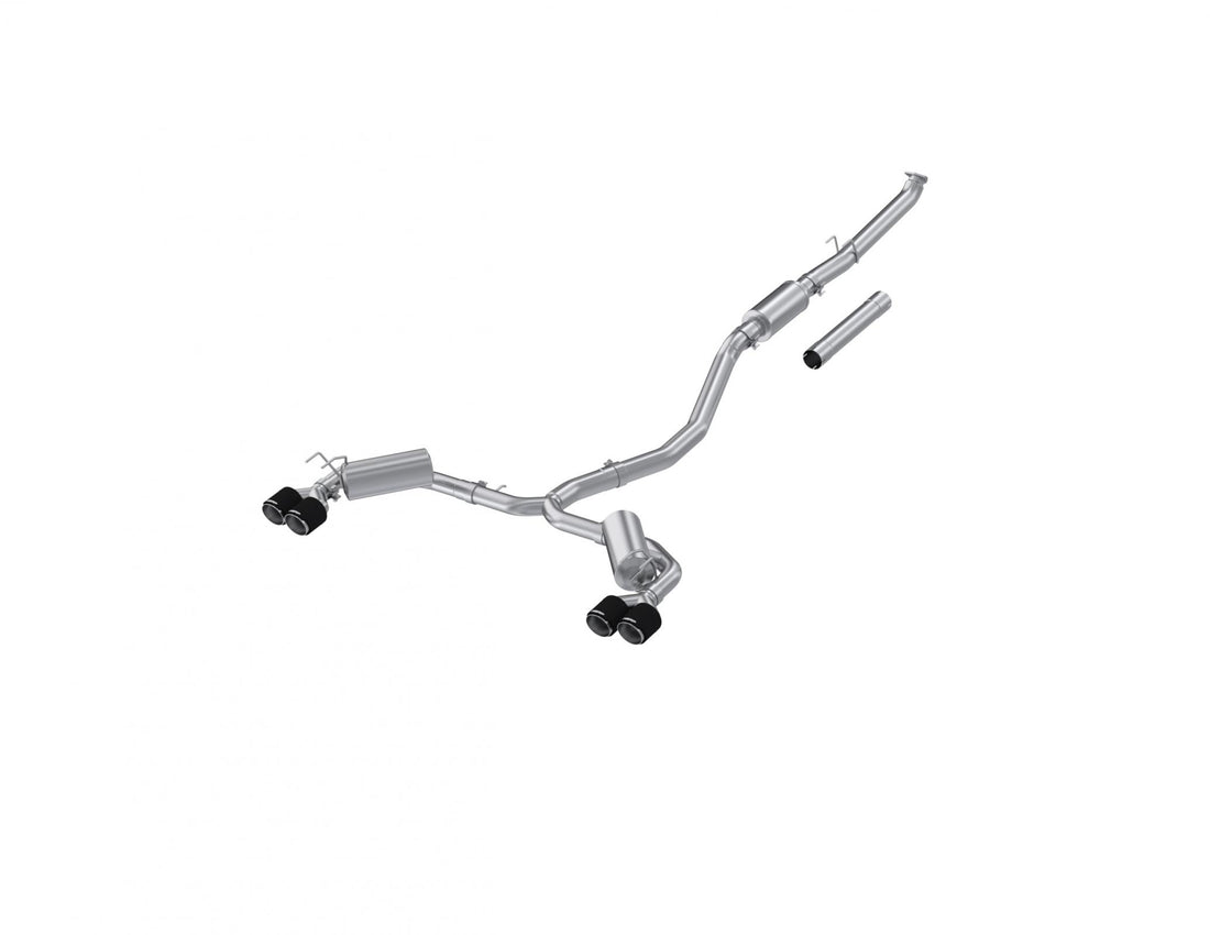 MBRP S49063CF Armor Lite 3 Inch Cat-Back 2.5 Inch Dual Split Rear Quad Carbon Fiber Tips