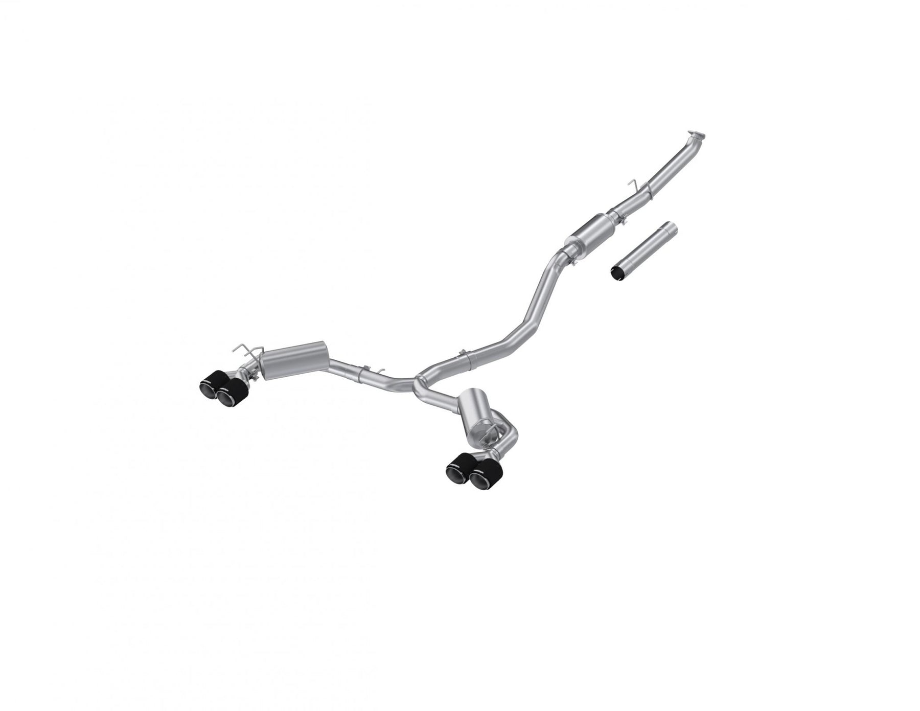 MBRP S49063CF Armor Lite 3 Inch Cat-Back 2.5 Inch Dual Split Rear Quad Carbon Fiber Tips