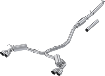 MBRP S4906AL Armor Lite 3 Inch Cat-Back 2.5 Inch Dual Split Rear Quad Polished Tips