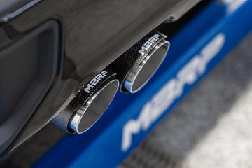 MBRP S50053CF - 3.0 inch Cat-Back 2.5 inch Dual Split Rear Quad Carbon Fiber Tips 4.0 inch OD 19-up Silverado/Sierra 1500 Dual Out MBRP