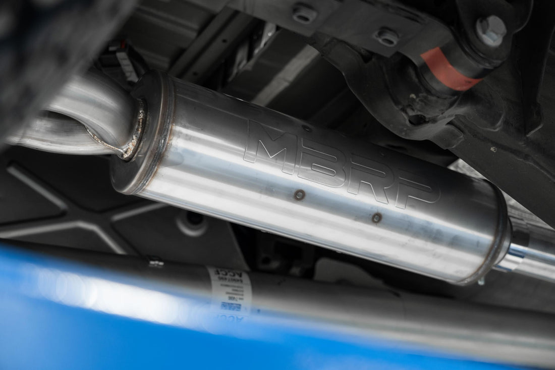 MBRP S5006304 - 2022-Up Chevrolet/GMC 1500 Silverado/Sierra ZR2/ ATX4 6.2L Armor Pro T304 Stainless Steel 3 Inch Cat-Back 2.5 Inch Dual Rear Turn Down MBRP 5