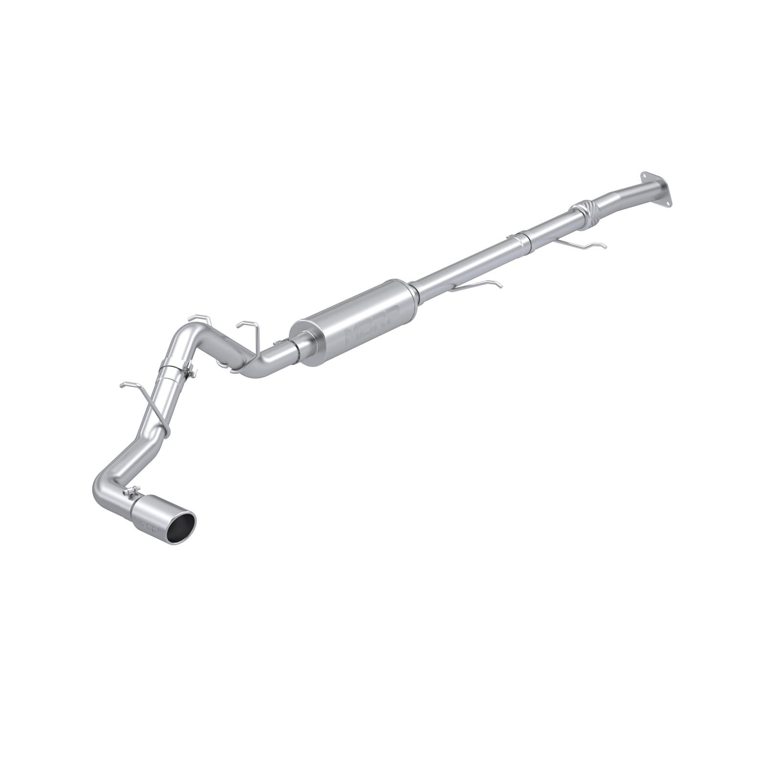 MBRP S5015AL Aluminized Steel 3 Inch Cat-Back Exhaust Single Side Exit with Tip Armor Lite