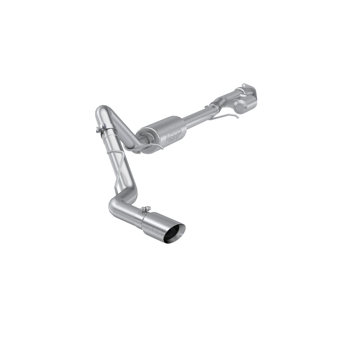 MBRP S5019304 - 2019-Present Silverado/Sierra 1500 2.7L T304 Stainless Steel 3 Inch Cat-Back, Single Side Exit, Armor Pro MBRP