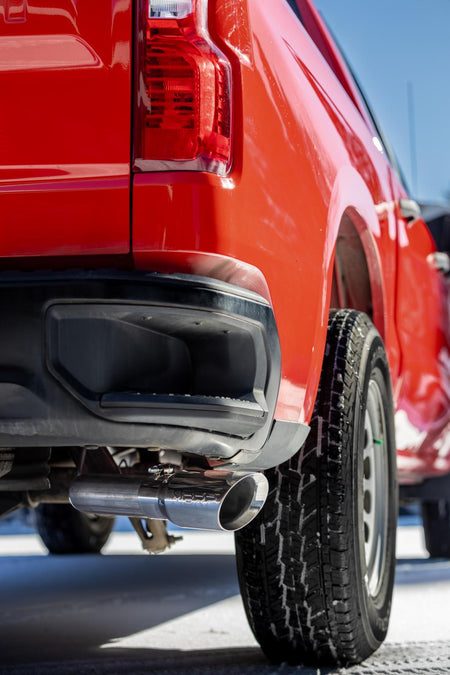 MBRP S5019AL - 2019-Present Silverado/Sierra 1500 2.7L Aluminized Steel 3 Inch Cat-Back Single Side Exit Armor Lite MBRP 4