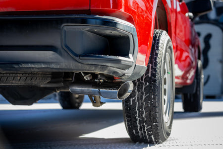 MBRP S5019AL - 2019-Present Silverado/Sierra 1500 2.7L Aluminized Steel 3 Inch Cat-Back Single Side Exit Armor Lite MBRP 5
