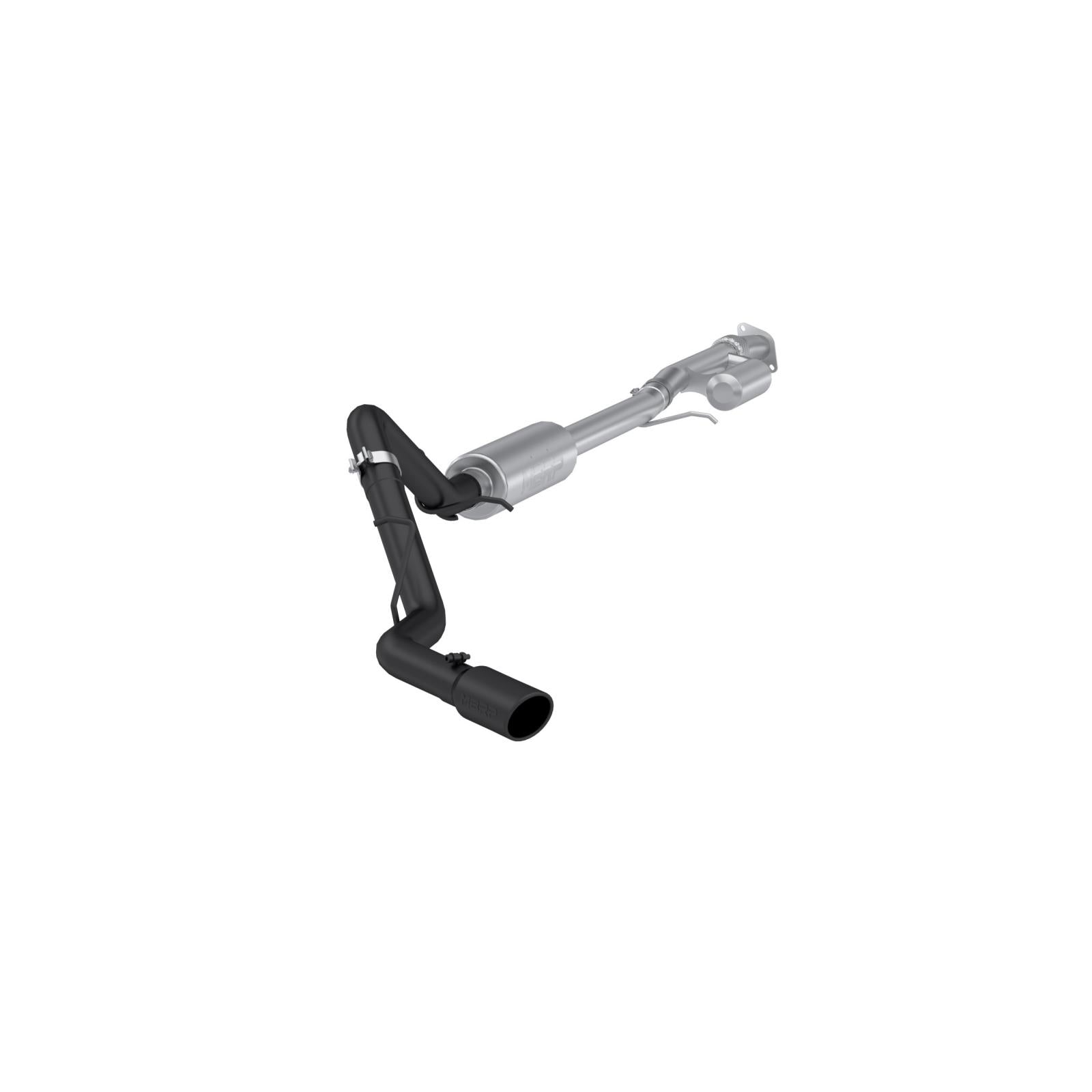 MBRP S5019BLK - 2019-Present Silverado/Sierra 1500 2.7L Black-Coated Aluminized Steel 3 Inch Cat-Back Single Side Exit Armor BLK MBRP 1
