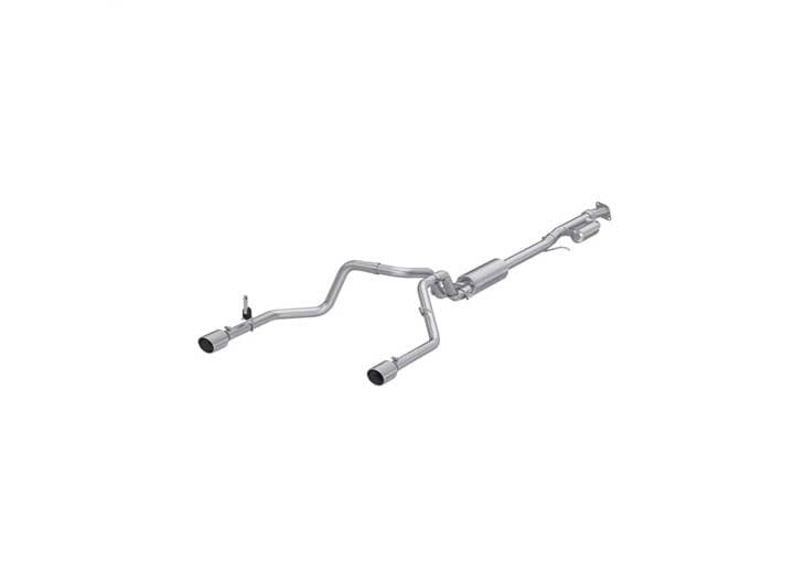 MBRP S5021AL - 2019-up Silverado/Sierra 1500 2.7L Armor Lite Aluminized Steel 3 Inch Cat-Back, 2.5 Inch Dual Split Rear Exit MBRP