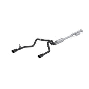MBRP S5021BLK - 2019-Up Silverado/Sierra 1500 2.7L Armor BLK, Aluminized Steel 3 Inch Cat-Back, 2.5 Inch Dual Split Rear Exit MBRP