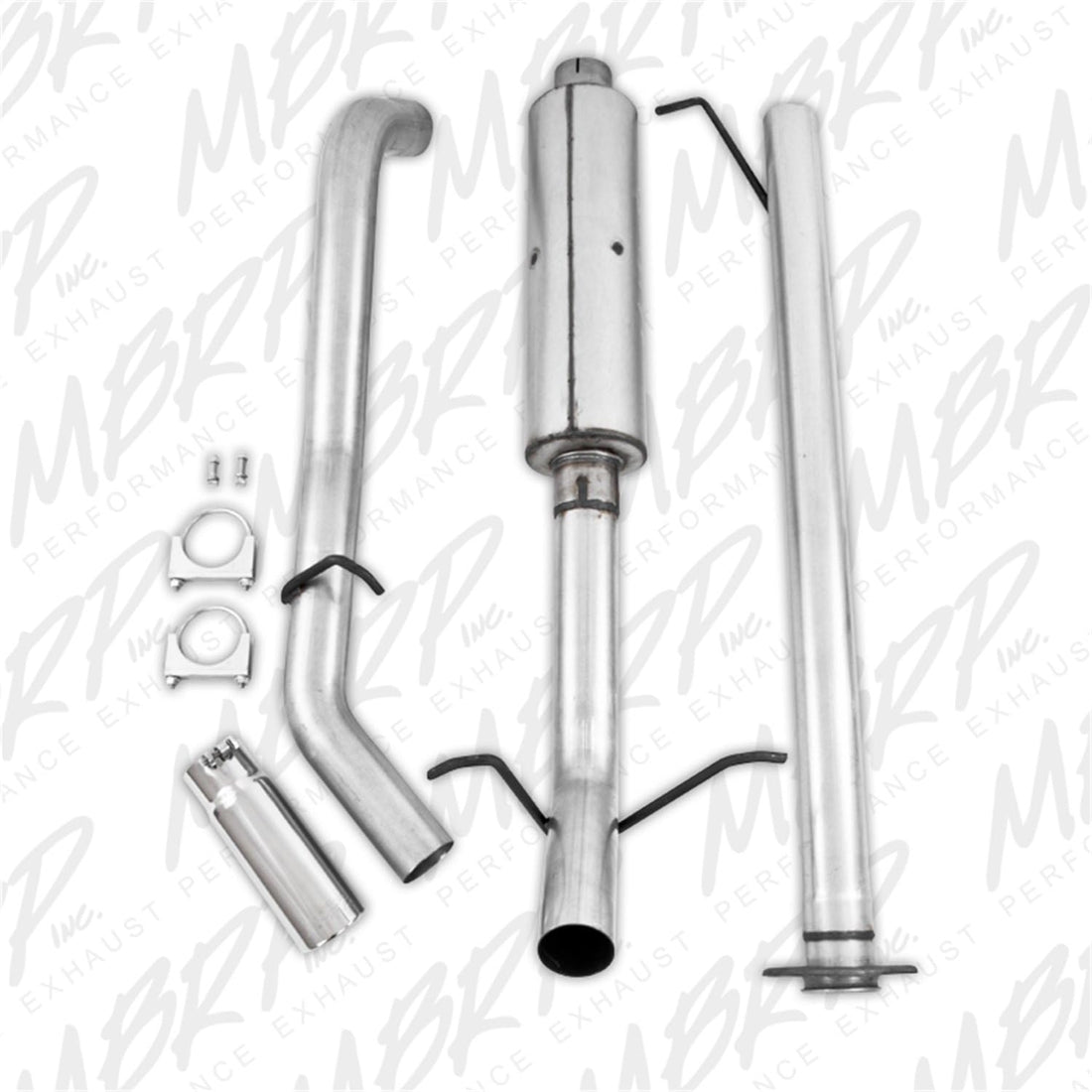 MBRP S5036AL 3 Inch Cat Back Exhaust System Single Side Aluminized Steel