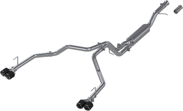 MBRP S50573CF 3 Inch Cat Back Dual Split Rear Exhaust System Armor Pro T304SS Quad Carbon Fiber Tips