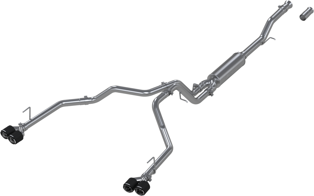 MBRP S50593CF - 21-Present Chevrolet/GMC Suburban/Yukon XL 3 Inch Cat Back Dual Split Rear Exhaust System, Armor Pro T304SS with Quad Carbon Fiber Tips MBRP 1