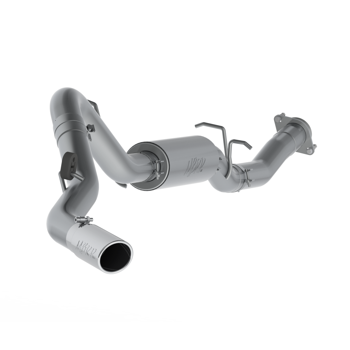 MBRP S5078409 - 3 1/2 Inch Cat Back Exhaust System Single Side 07-10 Silverado/Sierra 2500 HD 6.0L Extended Cab/Crew Cab Short Bed T409 Stainless Steel MBRP 1