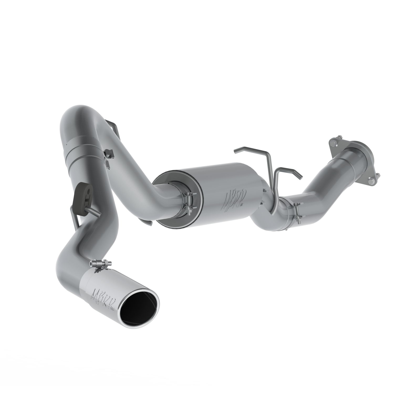 MBRP S5078409 - 3 1/2 Inch Cat Back Exhaust System Single Side 07-10 Silverado/Sierra 2500 HD 6.0L Extended Cab/Crew Cab Short Bed T409 Stainless Steel MBRP 1