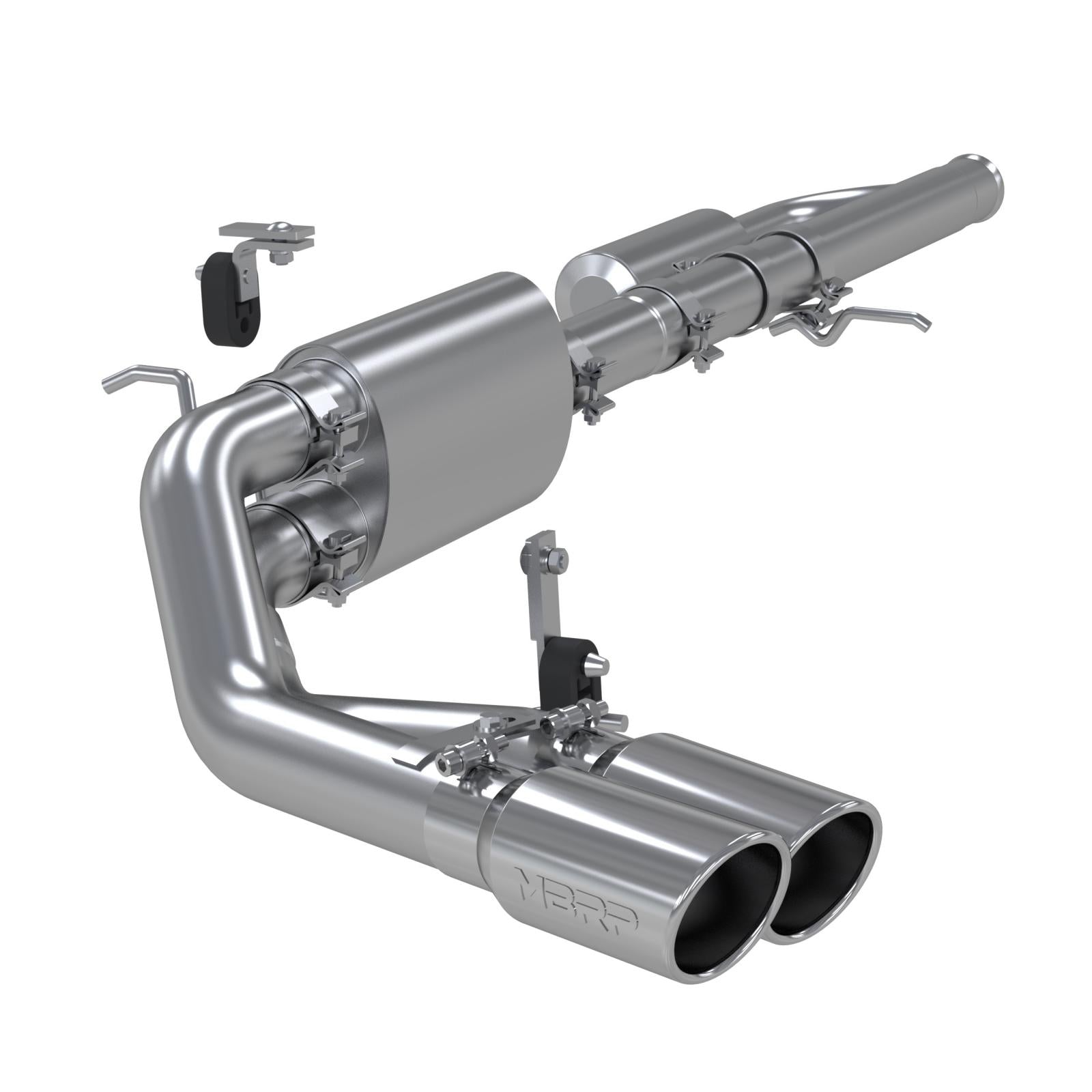 MBRP S5081AL - 3 Inch Cat Back Exhaust System Pre-Axle Dual Outlet Aluminized Steel For 09-18 Silverado/Sierra 1500 MBRP 1
