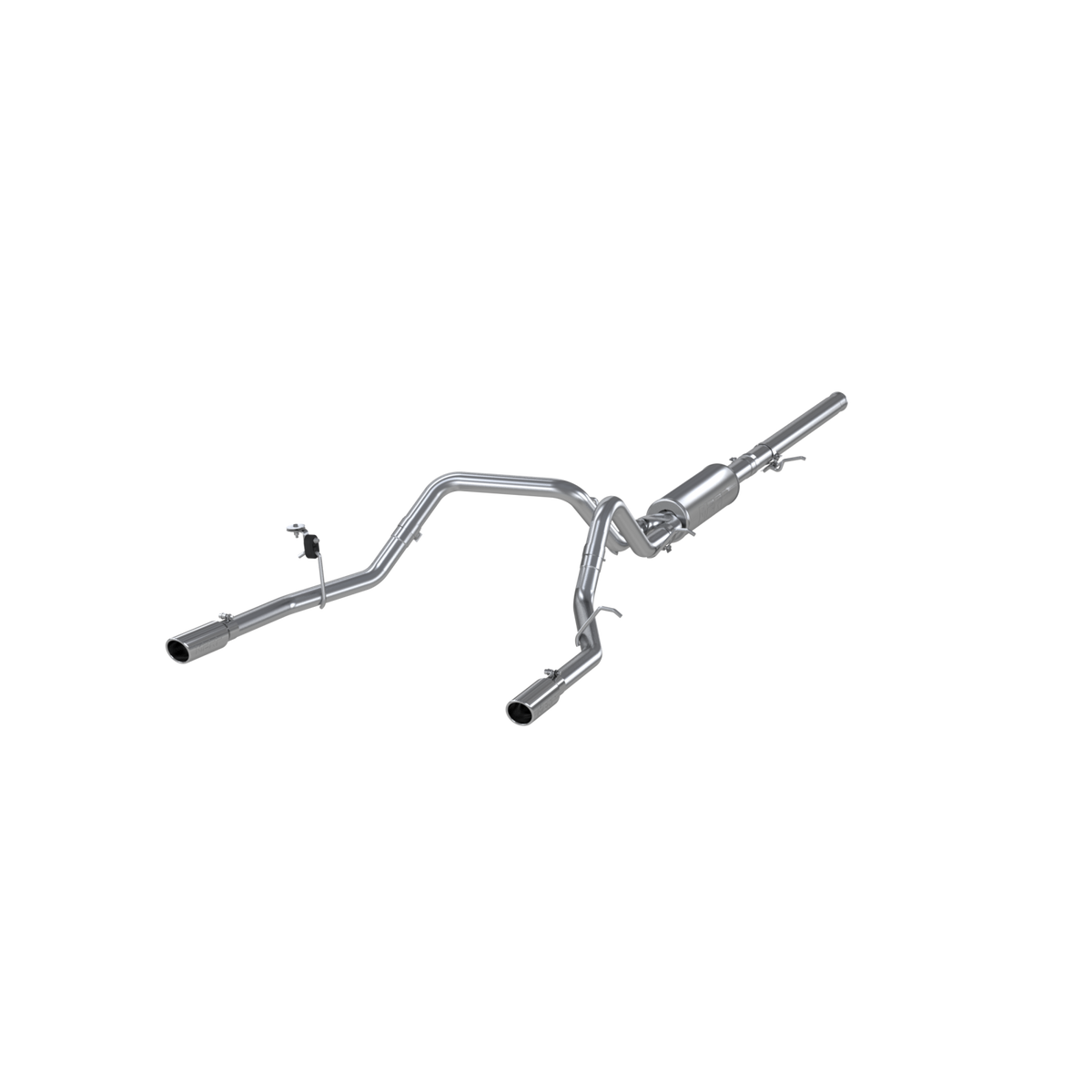 MBRP S5084409 - 3 Inch Cat Back Exhaust System Dual Split Rear T409 Stainless Steel For 14-18 Silverado/Sierra 1500 MBRP 1